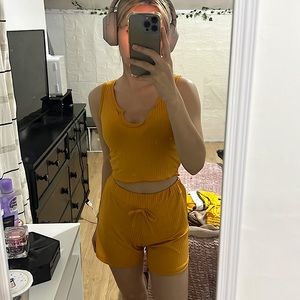 Yellow lightweight loungewear set